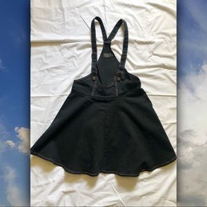 Ci Sono dark denim overall skirt